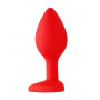 Plug con gioielllo Diamond Heart Butt Plug - Regular - Red