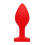 Plug con gioielllo Diamond Heart Butt Plug - Regular - Red