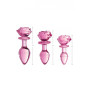 Plug in vetro Glass Large Anal Plug - Pink Rose