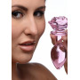 Plug in vetro Glass Large Anal Plug - Pink Rose