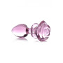 Plug in vetro Glass Large Anal Plug - Pink Rose