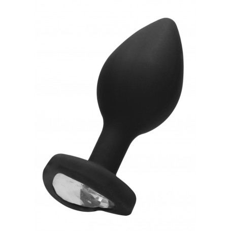 Plug mini Diamond Heart Butt Plug - Regular - Black