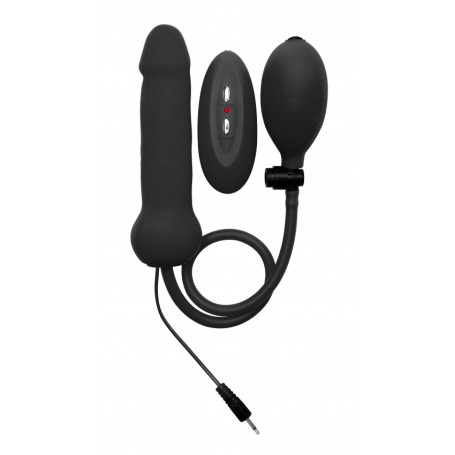 Vibratore gonfiabile Inflatable Vibrating Silicone Dong - Black