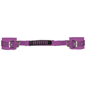 Handcuffed Belt Adjustable Leather Handcuffs - Purple