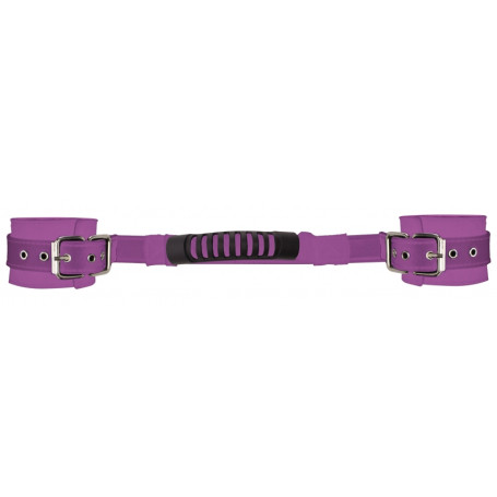 Cintura con manette Adjustable Leather Handcuffs - Purple