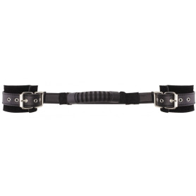 Handcuffed Belt Adjustable Leather Handcuffs - Black