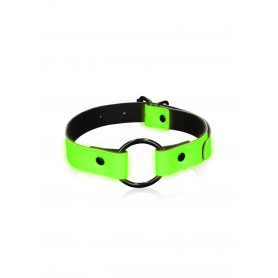 O-Ring Gag Bite - Glow in the Dark - Neon Green/Black