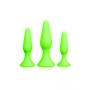 Kit plug Butt Set - Glow in the Dark - Neon Green/Black