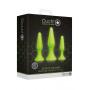 Kit plug Butt Set - Glow in the Dark - Neon Green/Black