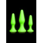 Kit plug Butt Set - Glow in the Dark - Neon Green/Black