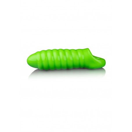 Guaina Swirl Thick Stretchy Penis Sleeve - GitD - Neon Green