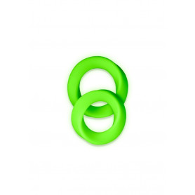 Kit anello fallico 2 pcs Cock Ring Set - Glow in the Dark - Neon Green