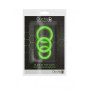 Penis Ring Kit 3 pcs Cock Ring Set - Glow in the Dark - Neon Green