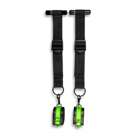Door Handcuffs Door Restraint Kit - Glow in the Dark - Neon Green/Black