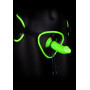 Fallo indossabile Strap-on Harness - Glow in the Dark - Neon Green/Black