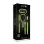 Set sadomaso Bondage Kit 1 - Glow in the Dark - Neon Green/Black