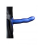 Worn Phallus Curved Hollow Strap-on - 8'' / 20 cm - Metallic Blue