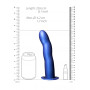 Worn Phallus Curved Hollow Strap-on - 8'' / 20 cm - Metallic Blue