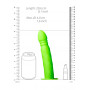 Twisted Hollow Strap-on - 8'' / 20 cm - GitD - Neon Green