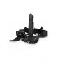 Wearable Phallus Twisted Hollow Strap-on - 8'' / 20 cm - Black