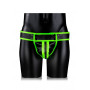Men's Suspension Striped Jock Strap - GitD - Neon Green/Black