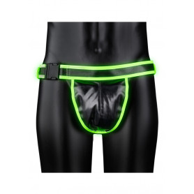 Sospensorio Buckle Jock Strap - GitD - Neon Green/Black