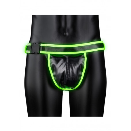 Sospensorio Buckle Jock Strap - GitD - Neon Green/Black