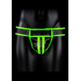 Perizoma uomo Striped Jock Strap - GitD - Neon Green/Black