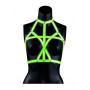 Pettorina bondage Bra Harness - Glow in the Dark - Neon Green/Black