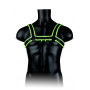 Imbragatura uomo fosforescente Chest Bulldog Harness - GitD - Neon Green/Black