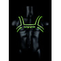 Imbragatura uomo fosforescente Chest Bulldog Harness - GitD - Neon Green/Black