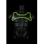 Men's Eco Leather Harness Neoprene Harness - Glow in the Dark - Neon Green/Black