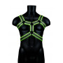 Men's Adjustable Harness Body Harness - Glow in the Dark - Neon Green/Black