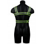 Men's Adjustable Harness Body Harness - Glow in the Dark - Neon Green/Black