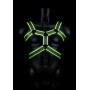 Men's Adjustable Harness Body Harness - Glow in the Dark - Neon Green/Black