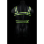 Men's Adjustable Harness Body Harness - Glow in the Dark - Neon Green/Black
