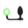 Butt with Cock Ring GitD Neon Green/Black