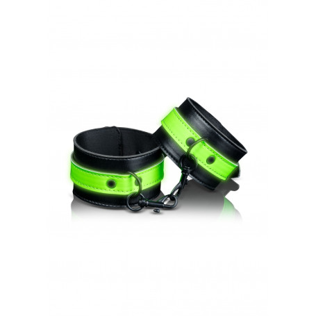 Ankle cuffs Glow in the Dark Neon Green/Black