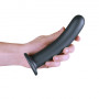Vaginal dildo with suction cup Smooth G-Spot Dildo 7'' / 17 cm Gun Metal