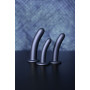 Dildo vaginale con ventosa Smooth G-Spot Dildo 7'' / 17 cm Gun Metal