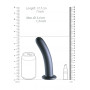 Dildo vaginale con ventosa Smooth G-Spot Dildo 7'' / 17 cm Gun Metal