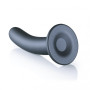 Vaginal dildo with suction cup Smooth G-Spot Dildo 7'' / 17 cm Gun Metal