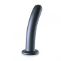 Vaginal dildo with suction cup Smooth G-Spot Dildo 7'' / 17 cm Gun Metal