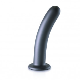 Vaginal dildo with suction cup Smooth G-Spot Dildo 7'' / 17 cm Gun Metal