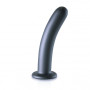 Vaginal dildo with suction cup Smooth G-Spot Dildo 7'' / 17 cm Gun Metal