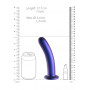Dildo vaginale con ventosa Smooth G-Spot Dildo 7'' / 17 cm Metallic Blue