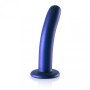 Dildo vaginale con ventosa Smooth G-Spot Dildo 6'' / 14,5 cm Metallic Blue