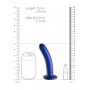 Vaginal dildo with suction cup Smooth G-Spot Dildo 6'' / 14,5 cm Metallic Blue