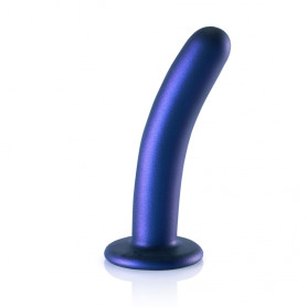 Dildo vaginale con ventosa Smooth G-Spot Dildo 6'' / 14,5 cm Metallic Blue