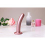 Dildo vaginale con ventosa Smooth G-Spot Dildo 6'' / 14,5 cm Rose Gold